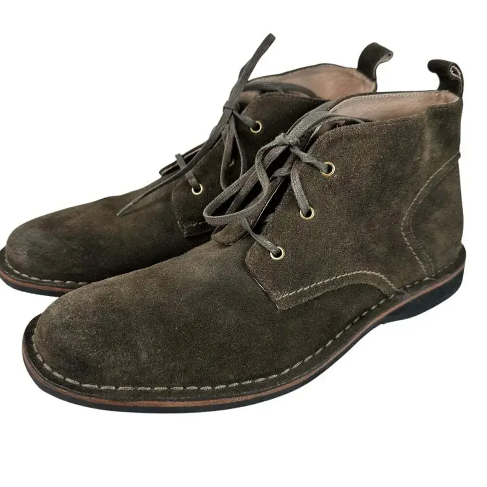 Andrew Marc Dorchester Brown Suede Chukka Boots Lace Up Ankle Men 10.5